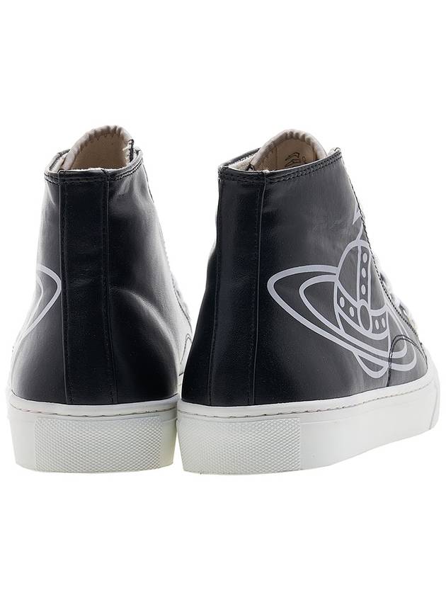 Plimsoll Eco Leather High Top Sneakers Black - VIVIENNE WESTWOOD - BALAAN 5