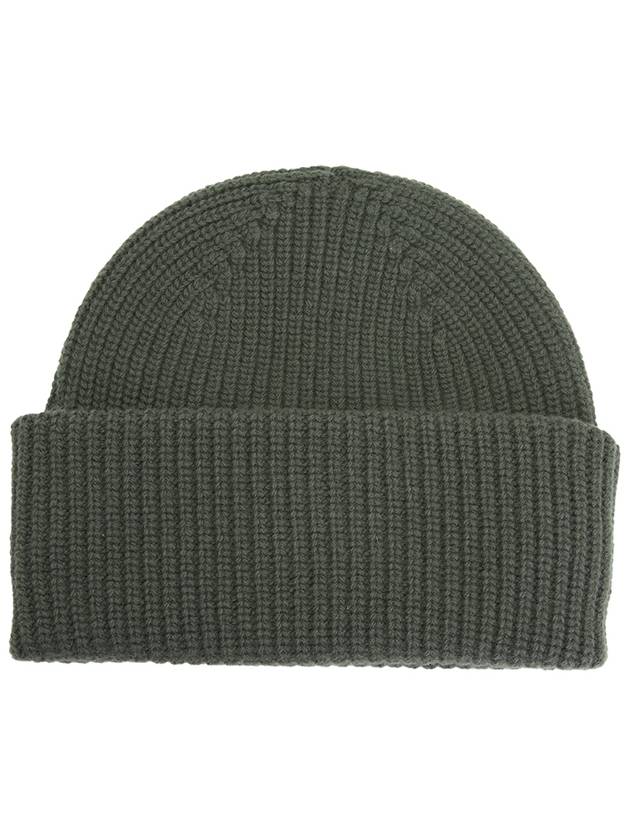 Alben Logo Virgin Wool Beanie Green - MAX MARA - BALAAN 3