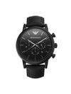 Men's Luigi Leather Watch Black - EMPORIO ARMANI - BALAAN 2