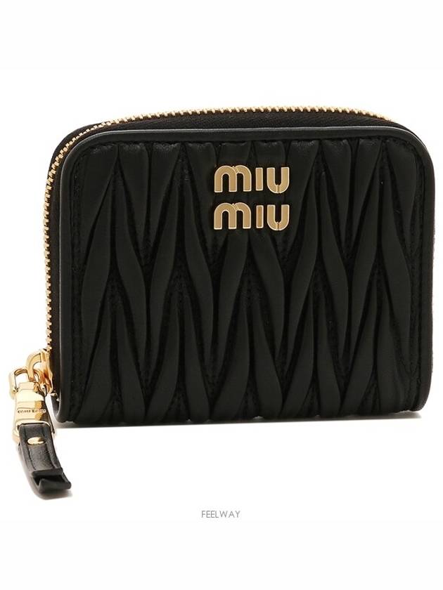 Matelasse Nappa Leather Coin Wallet Black - MIU MIU - BALAAN 2