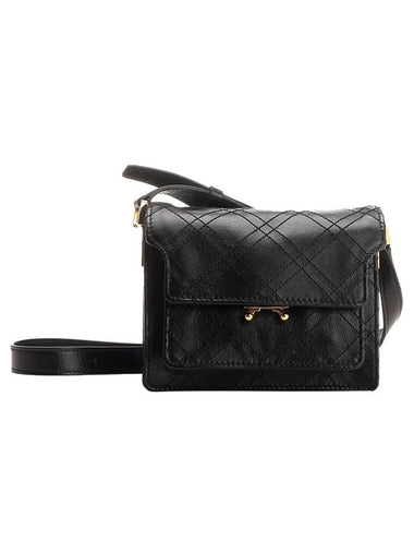 Women's Trunk Soft Mini Shoulder Bag Black - MARNI - BALAAN 1