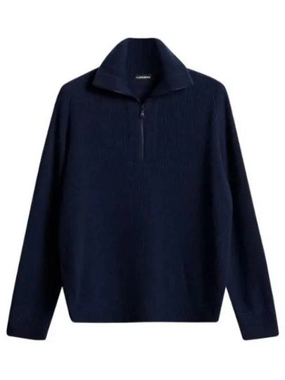 Men's Wilmer Quarter Zip-Up Knit Top Navy - J.LINDEBERG - BALAAN 2