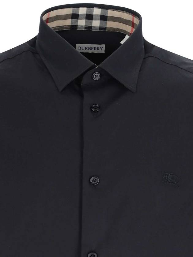 Organic Cotton Polo Shirt Black - BURBERRY - BALAAN 4