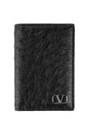 V Logo Half Wallet Black - VALENTINO - BALAAN 2