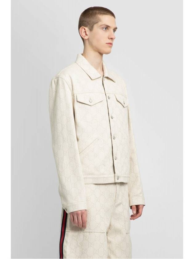 GG Jacquard Cotton Jacket Ivory - GUCCI - BALAAN 7