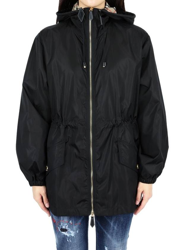 Nylon Lightweight Hooded Jacket Black - BURBERRY - BALAAN 2