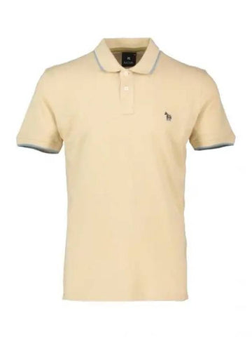 Zebra Logo Regular Fit Short Sleeve Polo Shirt Yellow - PAUL SMITH - BALAAN 1