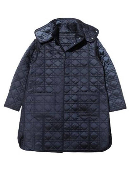 Coat Anthracite Gray Technical Fabric Cannage - DIOR - BALAAN 1