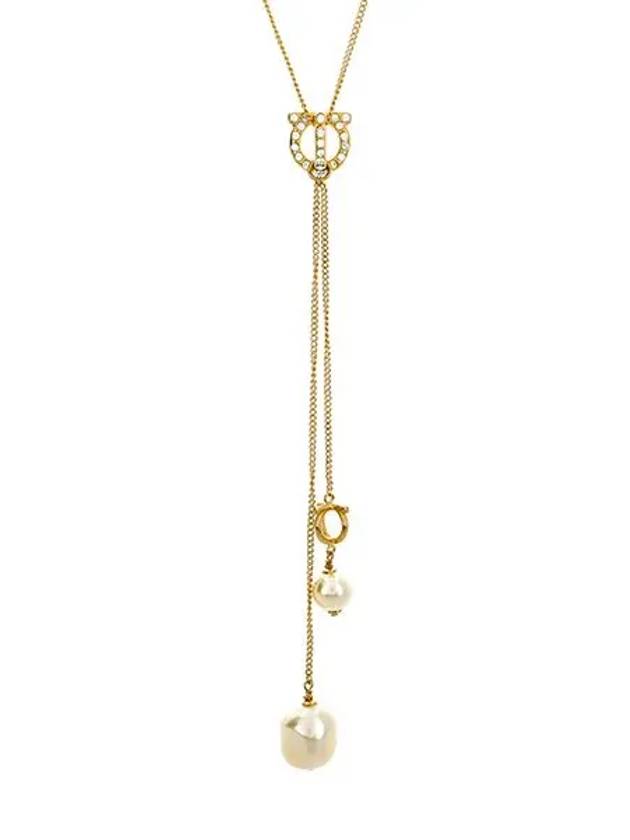 Ferragamo Necklace 76 0532 0751035 Gancini Pearl Women s - SALVATORE FERRAGAMO - BALAAN 1