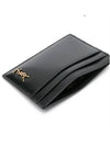 Tiny Monogram Shiny Leather Card Case Black - SAINT LAURENT - BALAAN 4