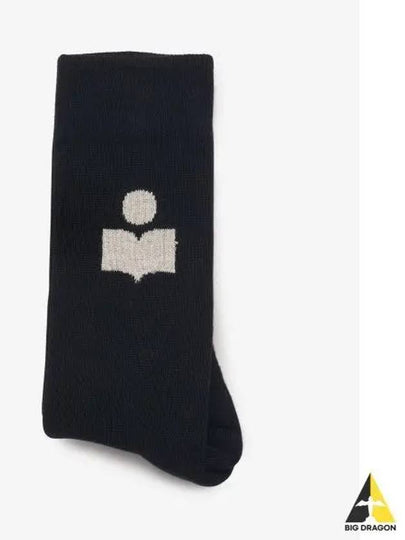 Embroidered Logo Socks Black - ISABEL MARANT - BALAAN 2