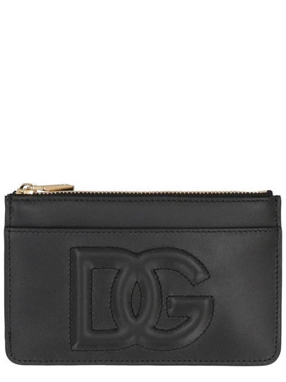 DG Logo Leather Card Wallet Black - DOLCE&GABBANA - BALAAN 2