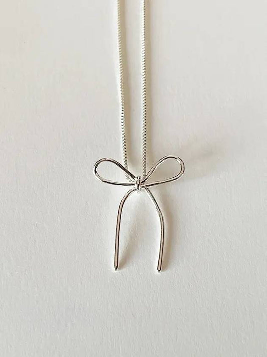 Bow Necklace Silver - ELYONA - BALAAN 1