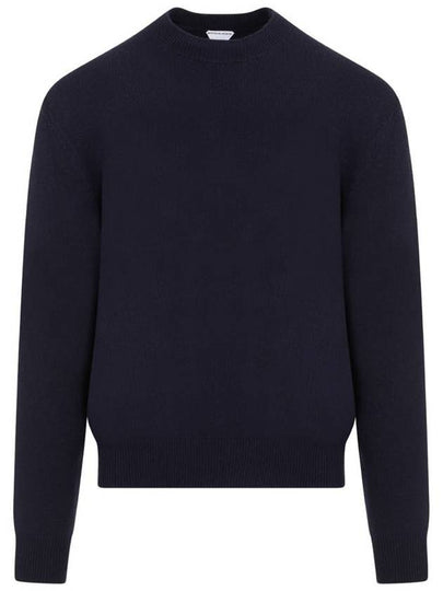 Crew Neck Cashmere Knit Top Navy - BOTTEGA VENETA - BALAAN 2