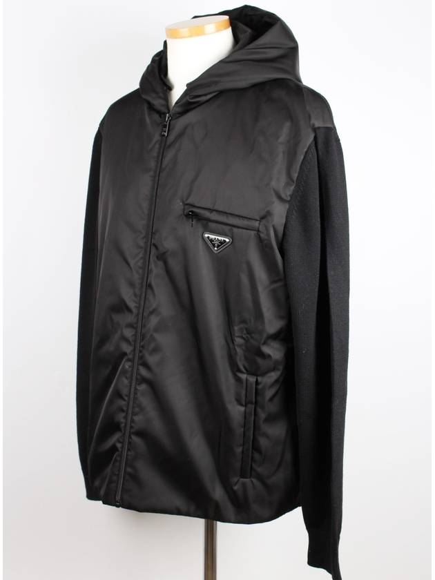 Re nylon gabardine hooded zip up - PRADA - BALAAN 2