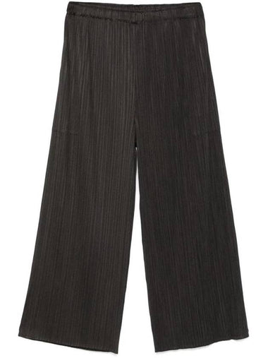 Women's Pleats Wide Pants Grey - ISSEY MIYAKE - BALAAN 1