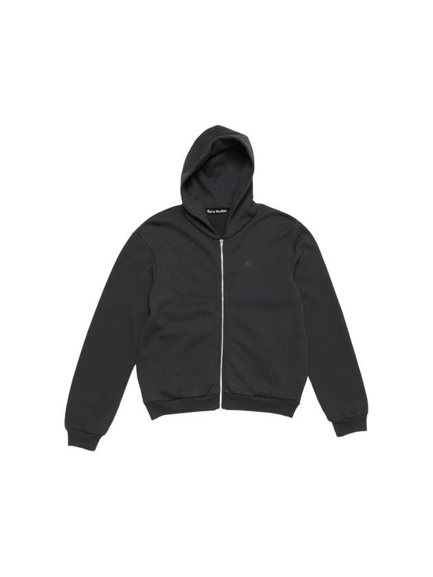 Cotton Zip-Up Hoodie Black - ACNE STUDIOS - BALAAN 2