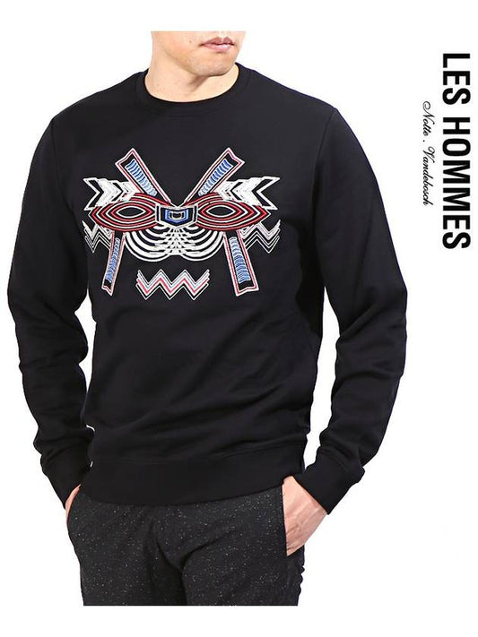 Embroidered Sweatshirt Black - LES HOMMES - BALAAN 2