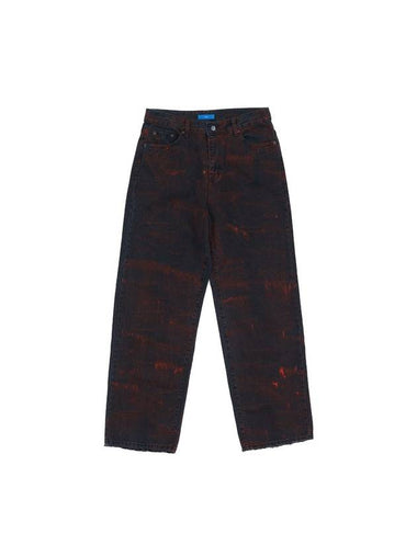 Red Painting Denim Pants Black - NBNC - BALAAN 1