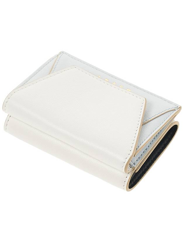 Logo Leather Half Wallet White - MARNI - BALAAN 5