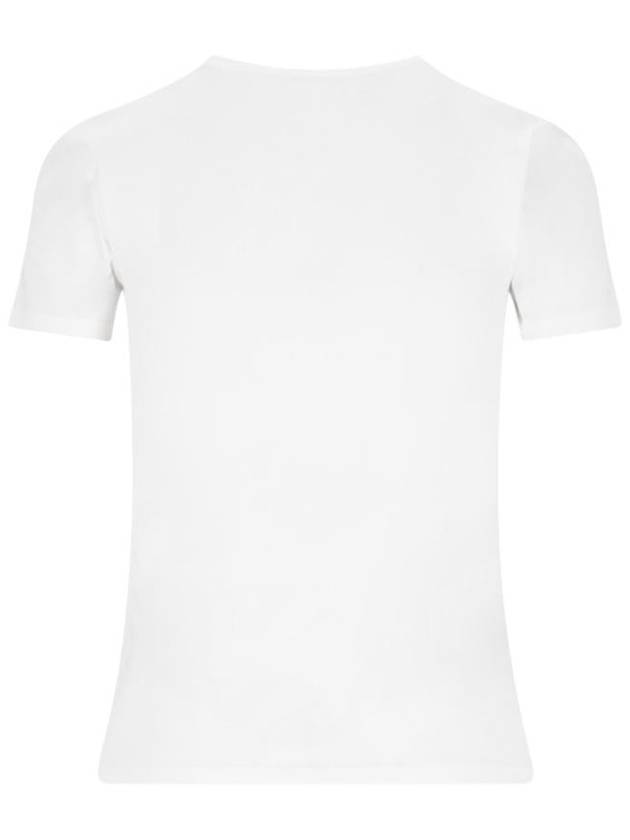 Women's Number Logo Cotton Short Sleeve T-Shirt White - MAISON MARGIELA - BALAAN 3