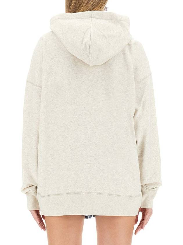 Mansel Logo Cotton Hoodie Ecru - ISABEL MARANT ETOILE - BALAAN 4