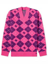 Jacquard Wool Knit Top Bright Pink - ACNE STUDIOS - BALAAN 2