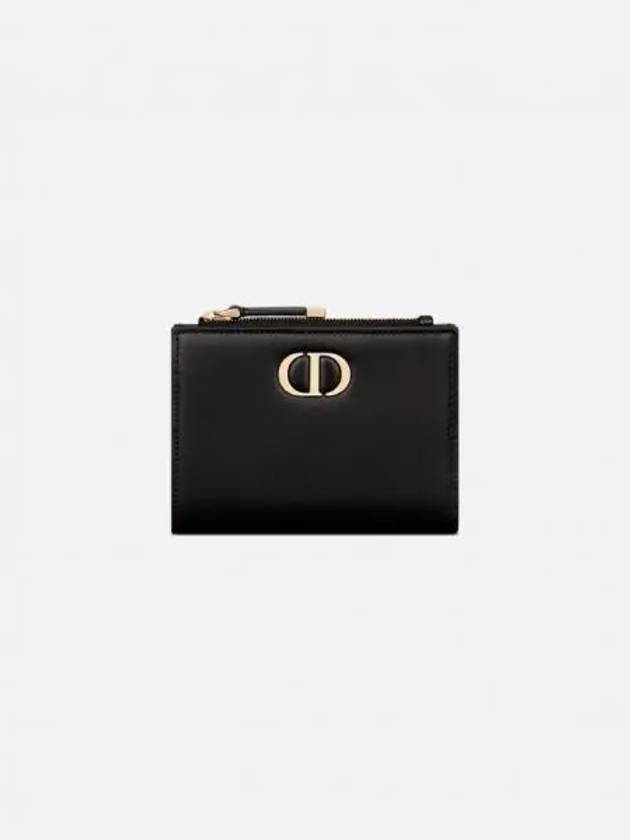 30 Montaigne Dahlia Half Wallet Black - DIOR - BALAAN 2