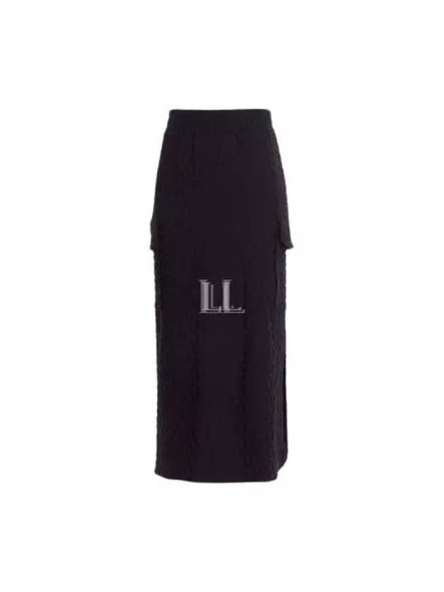 Embossed Logo Cargo H-Line Skirt Dark Navy Blue - SUNNEI - BALAAN 2