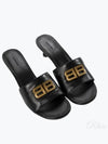 BB Leather Slipper Heels Black - BALENCIAGA - BALAAN 2