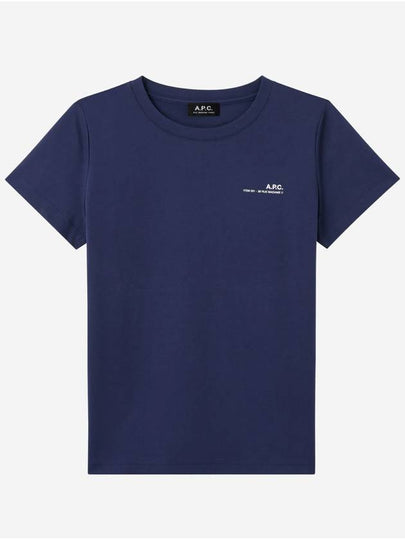 Women's Item Logo Short Sleeve T-Shirt Navy - A.P.C. - BALAAN 2