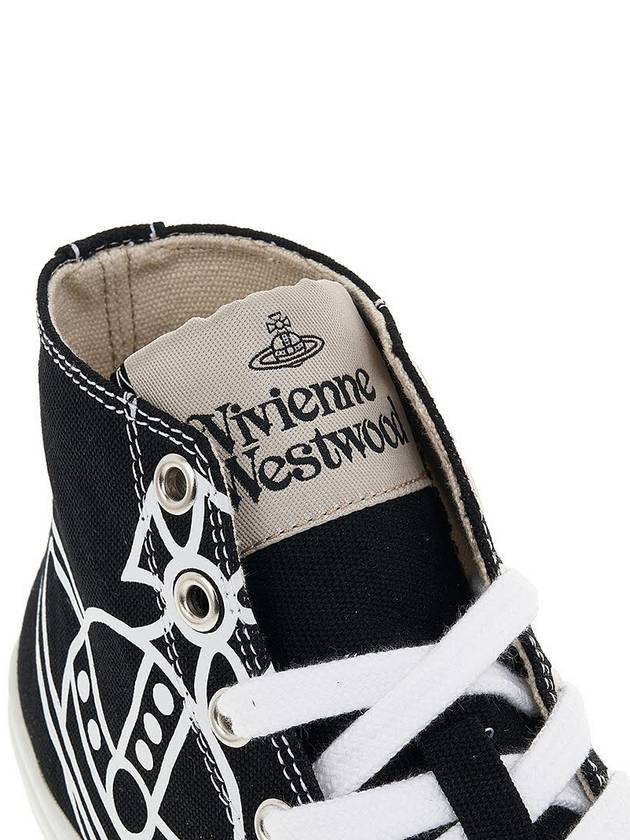 Logo Canvas High-Top Sneakers Black - VIVIENNE WESTWOOD - BALAAN 9