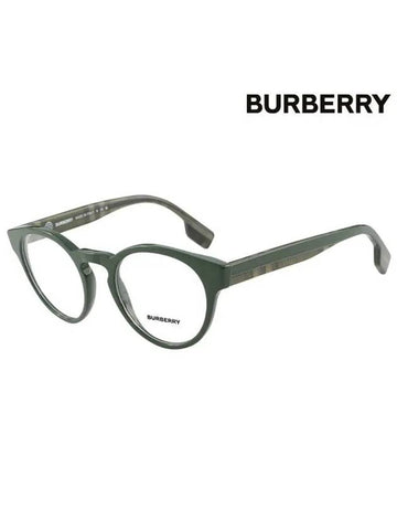 Eyewear Grant Round Eyeglasses Green - BURBERRY - BALAAN 1