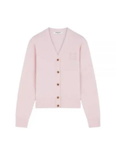 Embroidery Bold Fox Head Cardigan Light Pink - MAISON KITSUNE - BALAAN 2