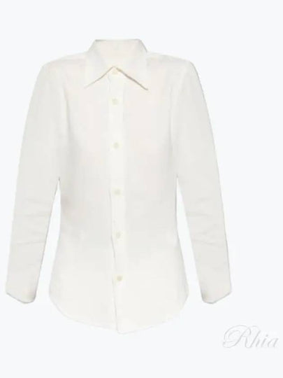 Slim Fit Long Sleeve Shirt White - AMI - BALAAN 2