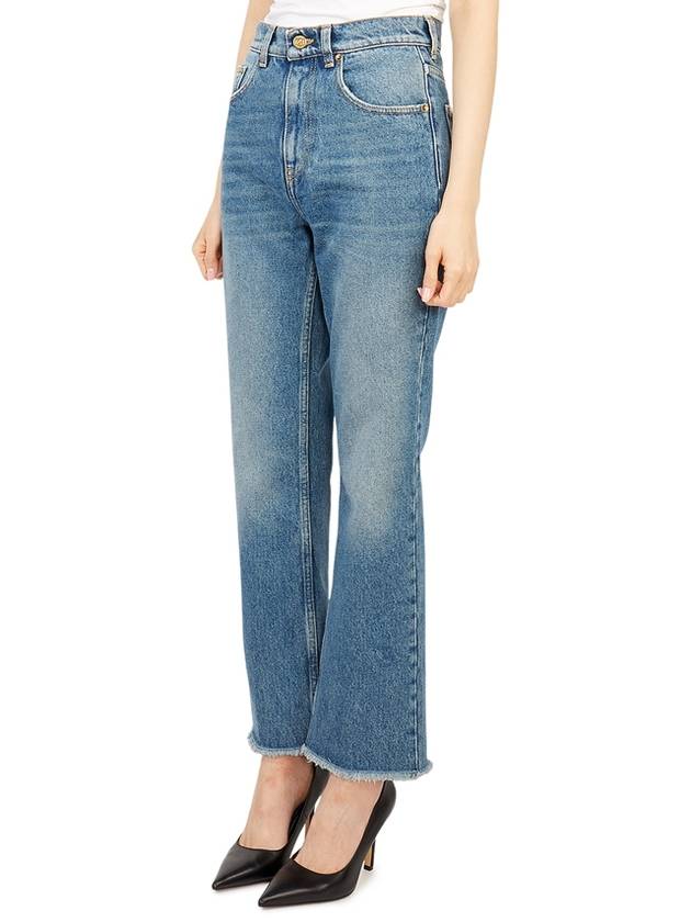 Crop Flared Jeans Blue - GOLDEN GOOSE - BALAAN 5