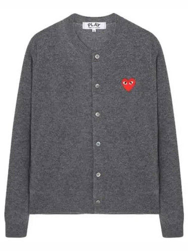 Red Heart Wappen Wool Cardigan - COMME DES GARCONS - BALAAN 1