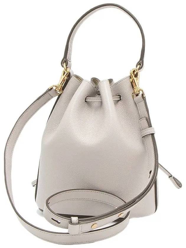 T Timeless Leather Micro Logo Bucket Bag Grey - TOD'S - BALAAN 4