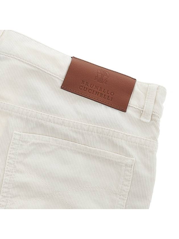 Men's Corduroy Straight Pants Off-White - BRUNELLO CUCINELLI - BALAAN 8