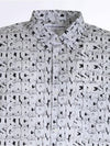 All-Over Print Long-Sleeved Shirt White - COMME DES GARCONS - BALAAN 4