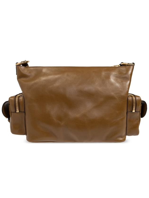 Camera Shiny Leather Shoulder Bag Dark Khaki - CHLOE - BALAAN 4