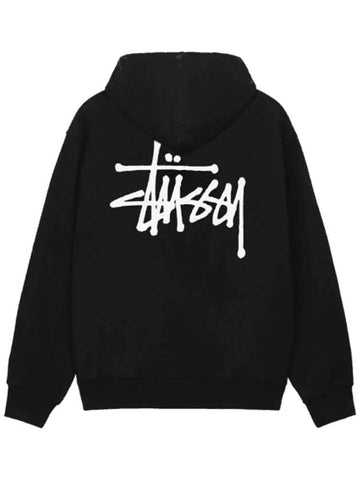 Basic Hooded Zip Up Black - STUSSY - BALAAN 1