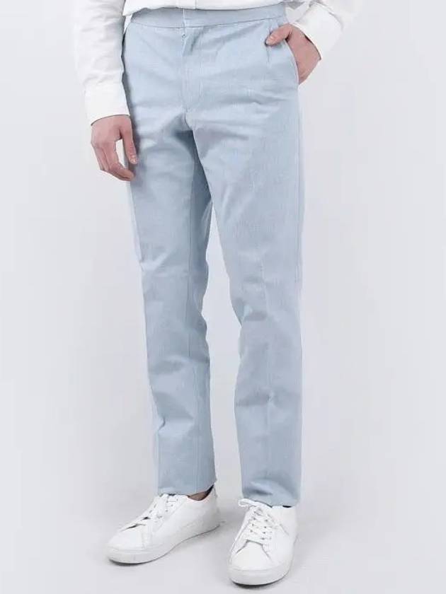 Sky blue chino pants MTU185A - THOM BROWNE - BALAAN 1