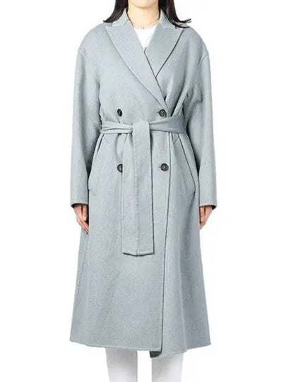 Double Breasted Cashmere Single Coat Grey - BRUNELLO CUCINELLI - BALAAN 2