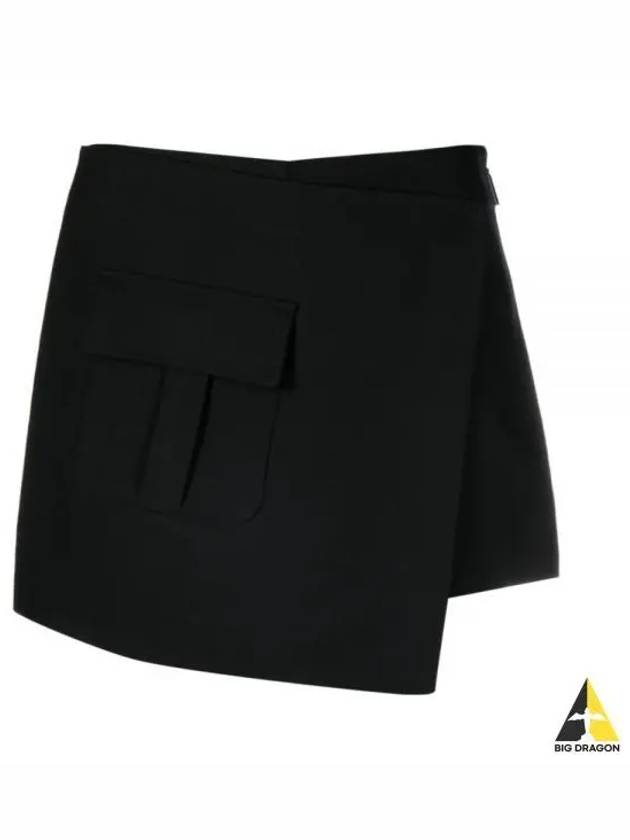 Front Pocket Mini A-Line Skirt Black - MSGM - BALAAN 2