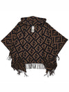 Brown Cashmere Poncho FXX711AEOSF0QE1 - FENDI - BALAAN 10