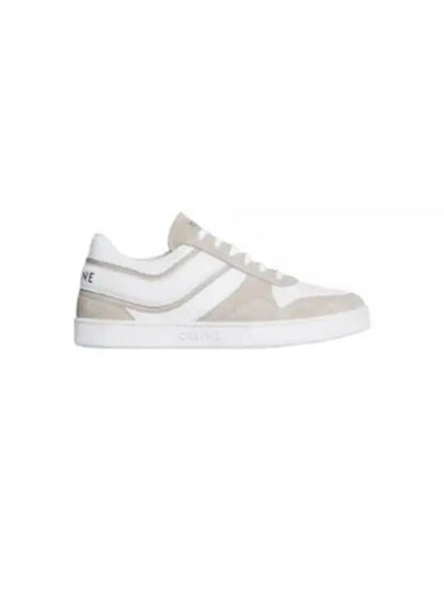 Trainer Suede Calfskin Lace-Up Low-Top Sneakers Light Beige - CELINE - BALAAN 2