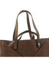 M Zipper Smooth Calf Leather Tote Bag Teak Matte - MULBERRY - BALAAN 9