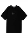 Logo Print Short Sleeve T-Shirt Black - STONE ISLAND - BALAAN 2