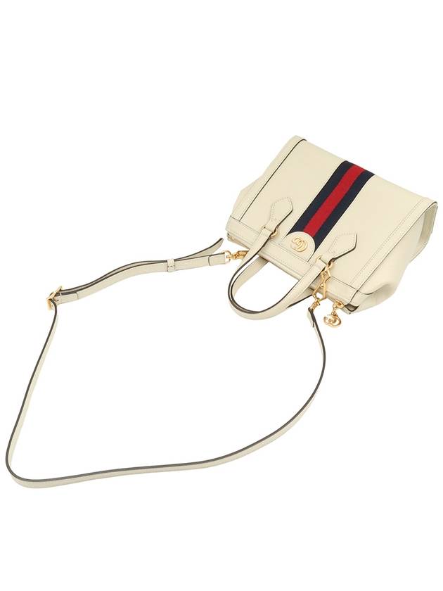 White leather WEB gold Ophidia top handle 2WAY - GUCCI - BALAAN 5